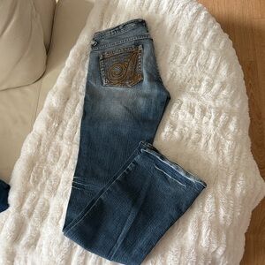 Y2K Apple Bottoms Jeans Size 3/4 – Iconic Embroidered Back Pockets 🍎